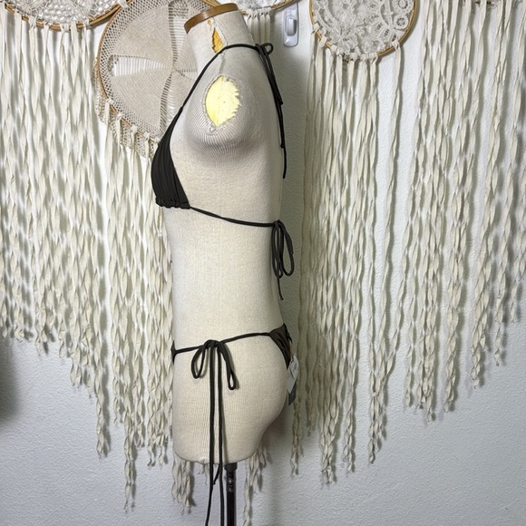 So De Mel NWT Rio Bikini Set in Olive Green S/M - Picture 2 of 16